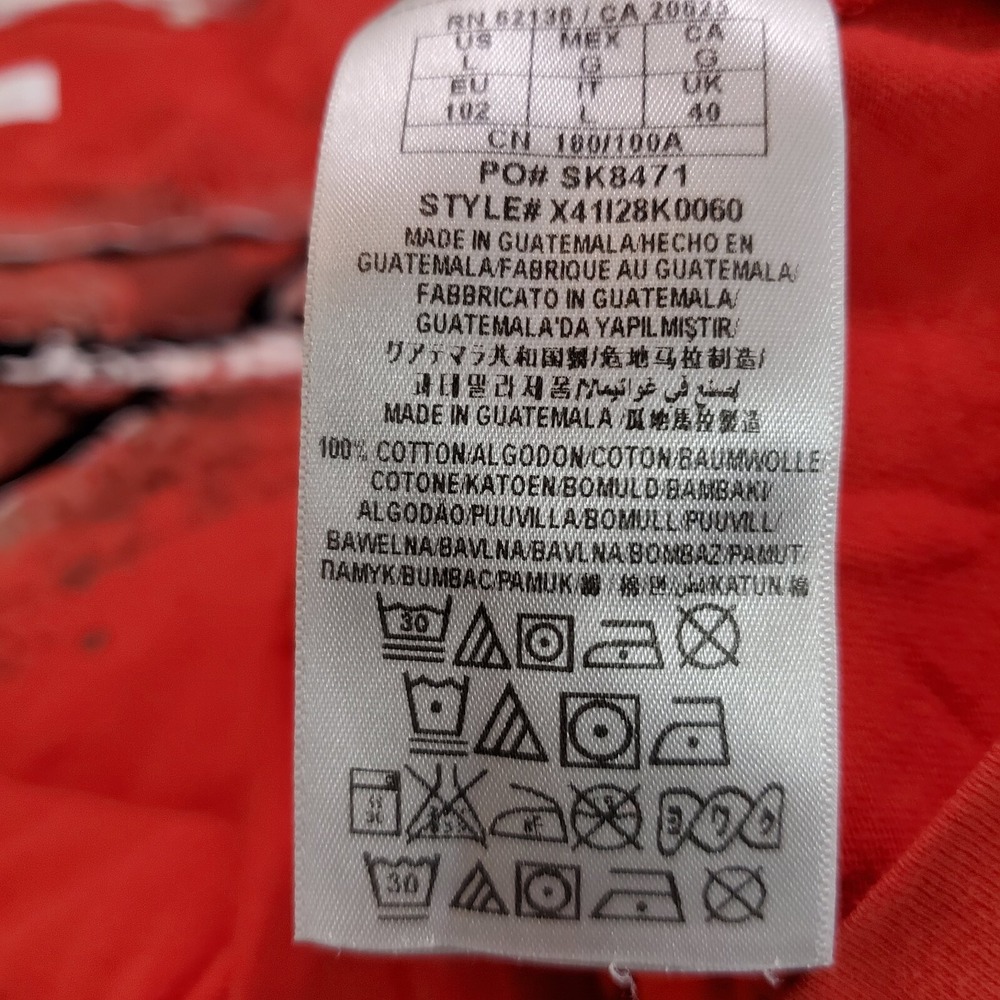 Guess Jeans Men T-Shirt Large Red Logo Graphic Short Sleeve Crew Neck Tee - Picture 9 of 9